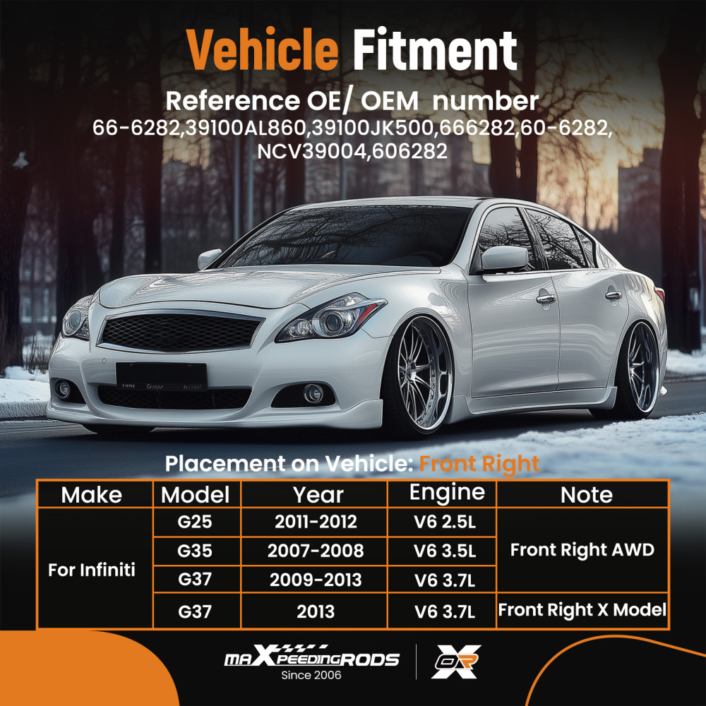 Front CV Axle Shaft Assembly RH Passenger Side compatible for Infiniti G35X Sedan AWD