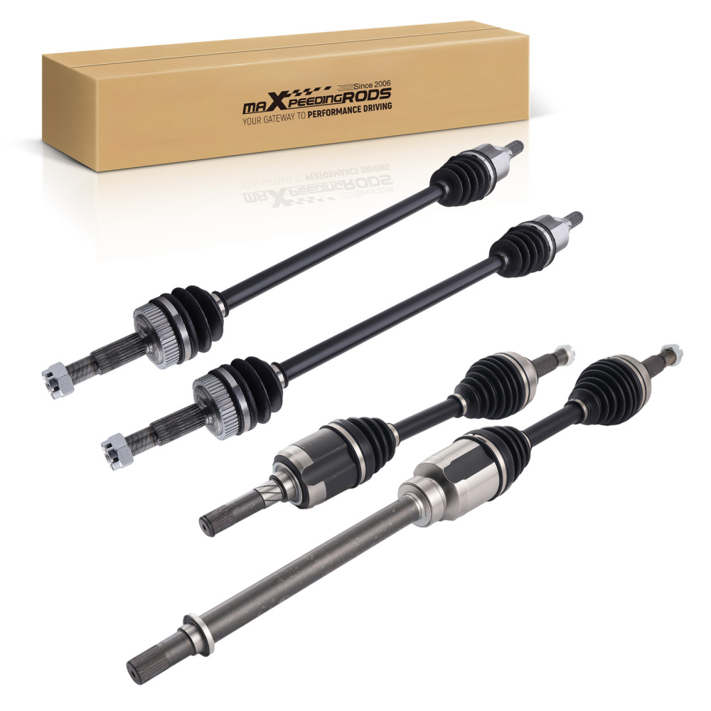 Front Rear LeftRight FullSet CV Axle compatible for Nissan Rogue Select L4 2.5L AWD
