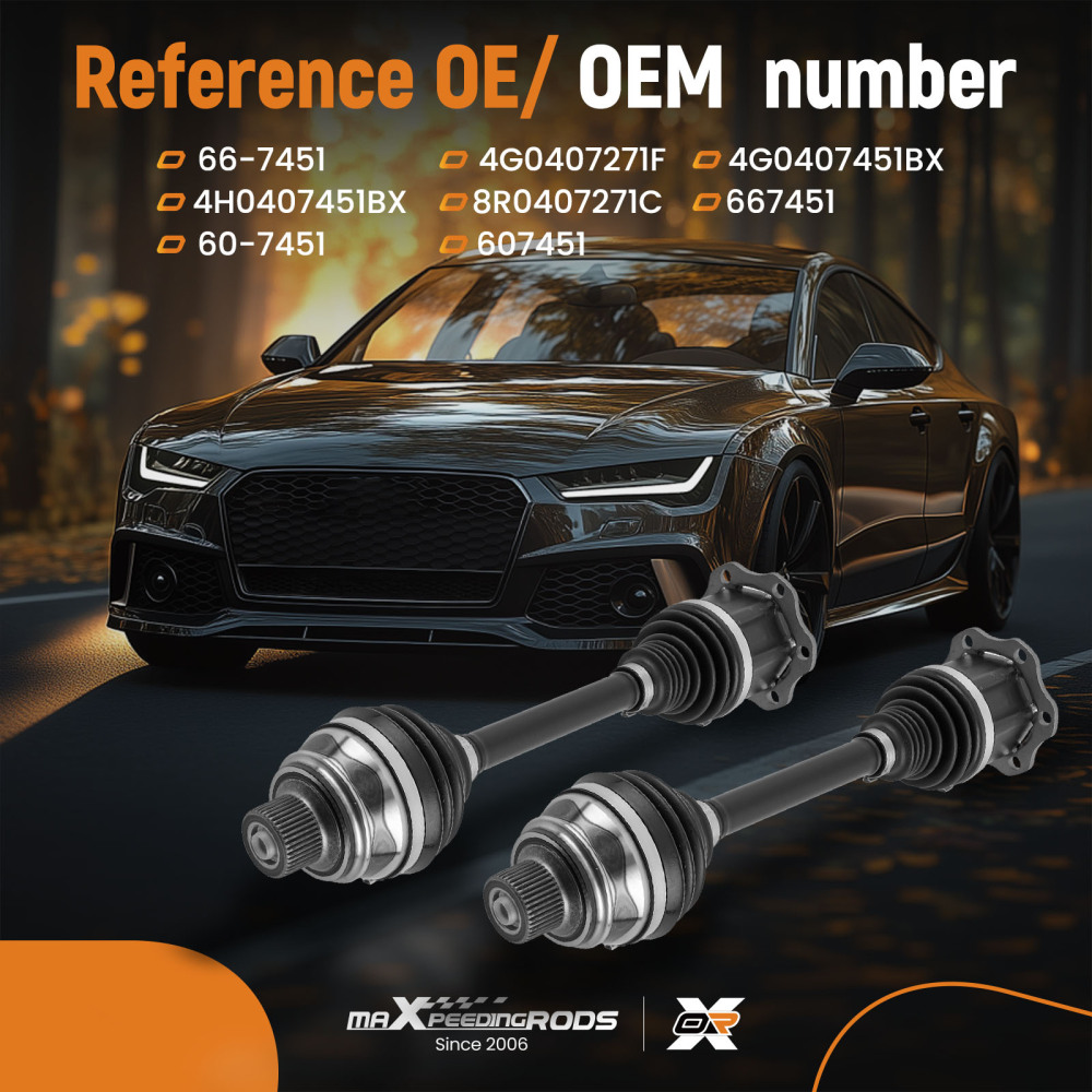 Drive Shaft NEAR/SIDE + OFF/SIDE compatible for Audi A6 A7 A8 S6 S7 S8 Q5