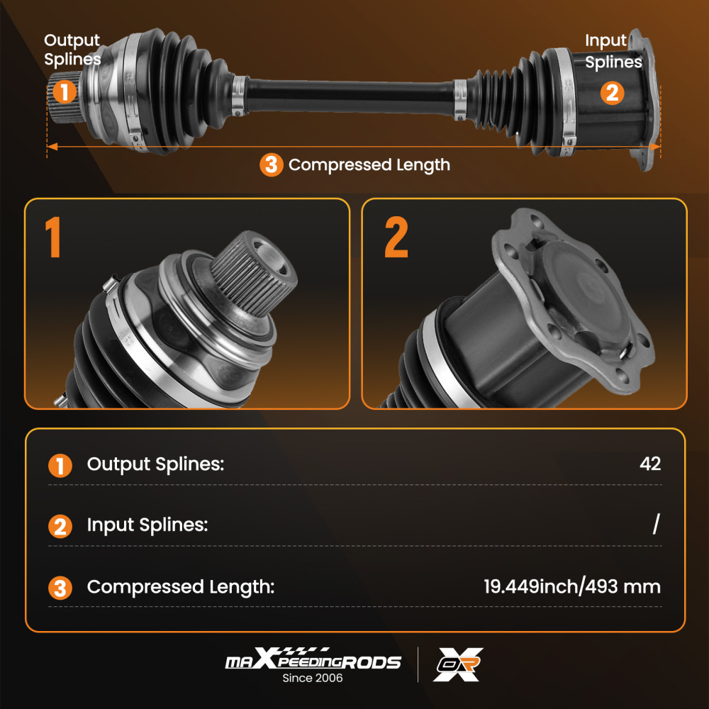 Albero di trasmissione Anteriore Sinistra+Destra compatibile per Audi A6 A7 A8 Q5 4G0407271