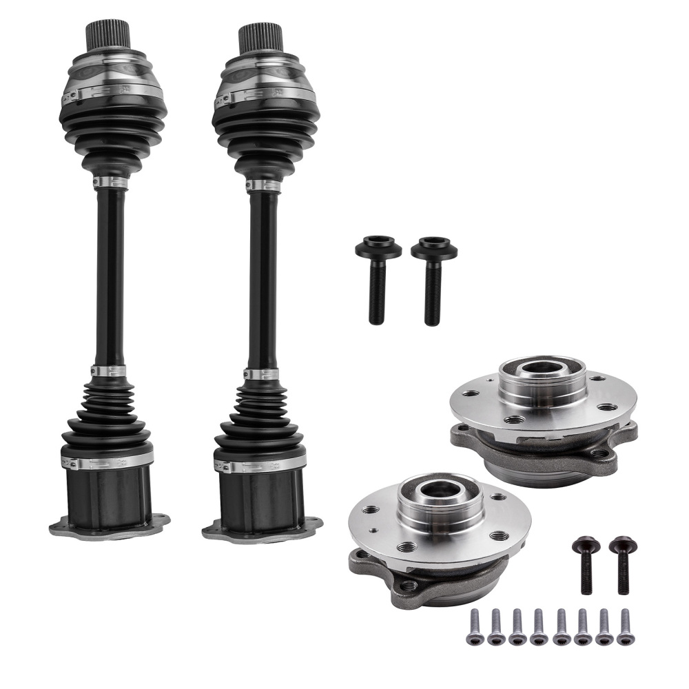 Front Left+Right Driveshaft+Wheel Bearing Kit compatible for Audi Q5 2008-2017