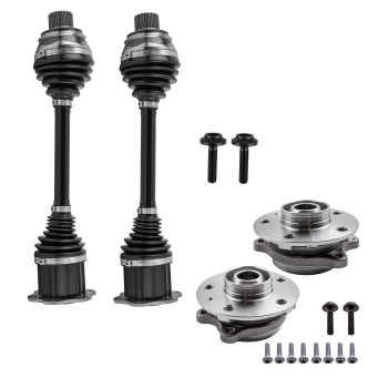Front Left+Right Driveshaft+Wheel Bearing Kit compatible for Audi Q5 2008-2017
