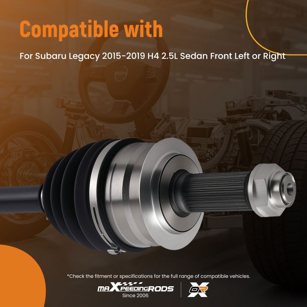 Pair Front CV Axle Shaft Set compatible for Subaru Legacy AWD 2015-2019