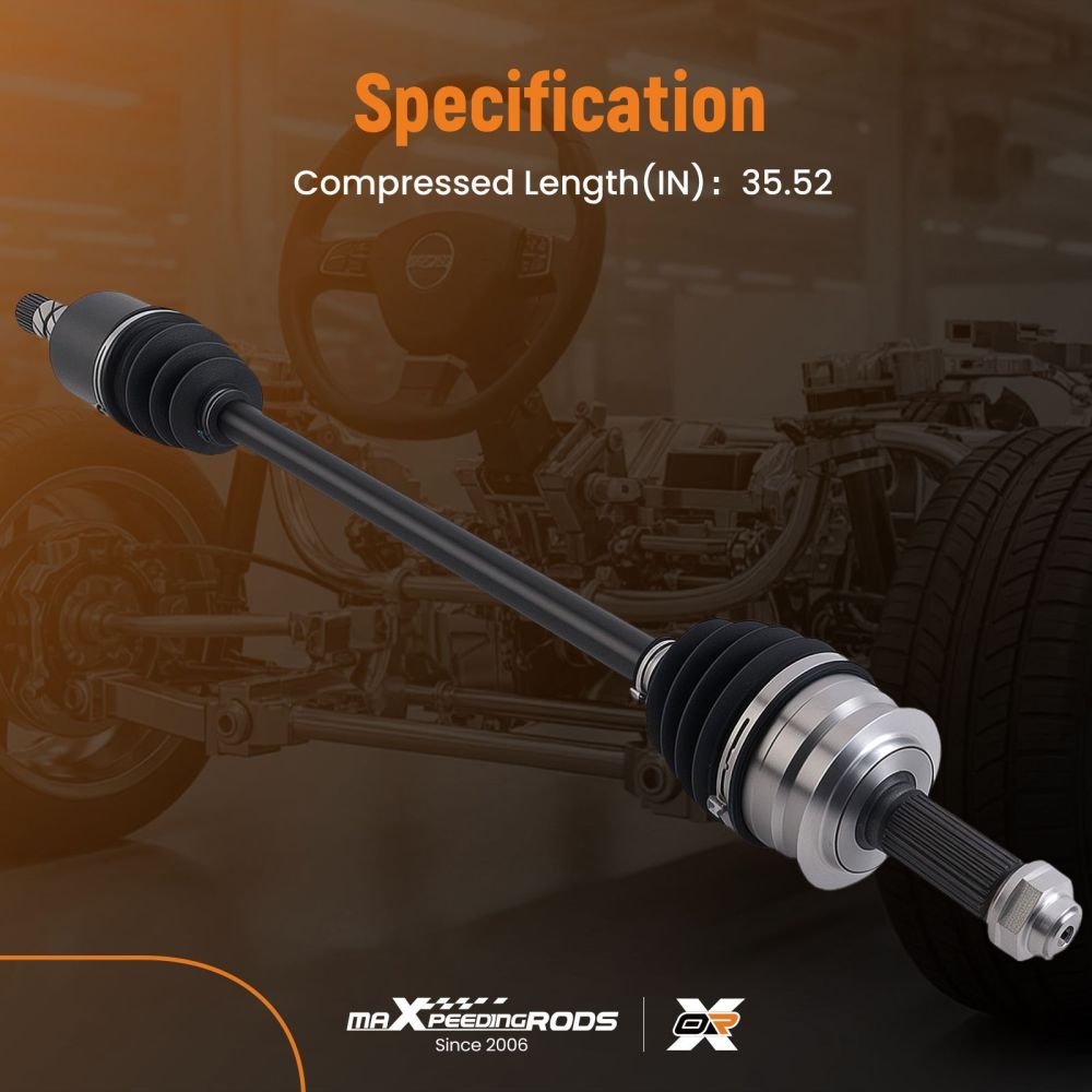 Pair Front CV Axle Shaft Set compatible for Subaru Legacy AWD 2015-2019
