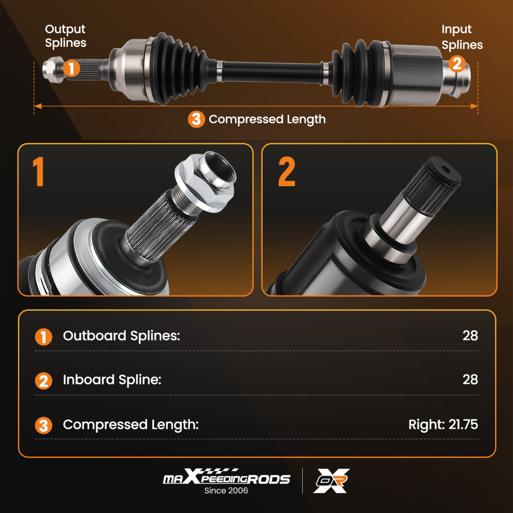 Front Right CV Axle Shaft Assembly compatible for Mazda 3 2005-2013 5 2006-2010 Auto Trans