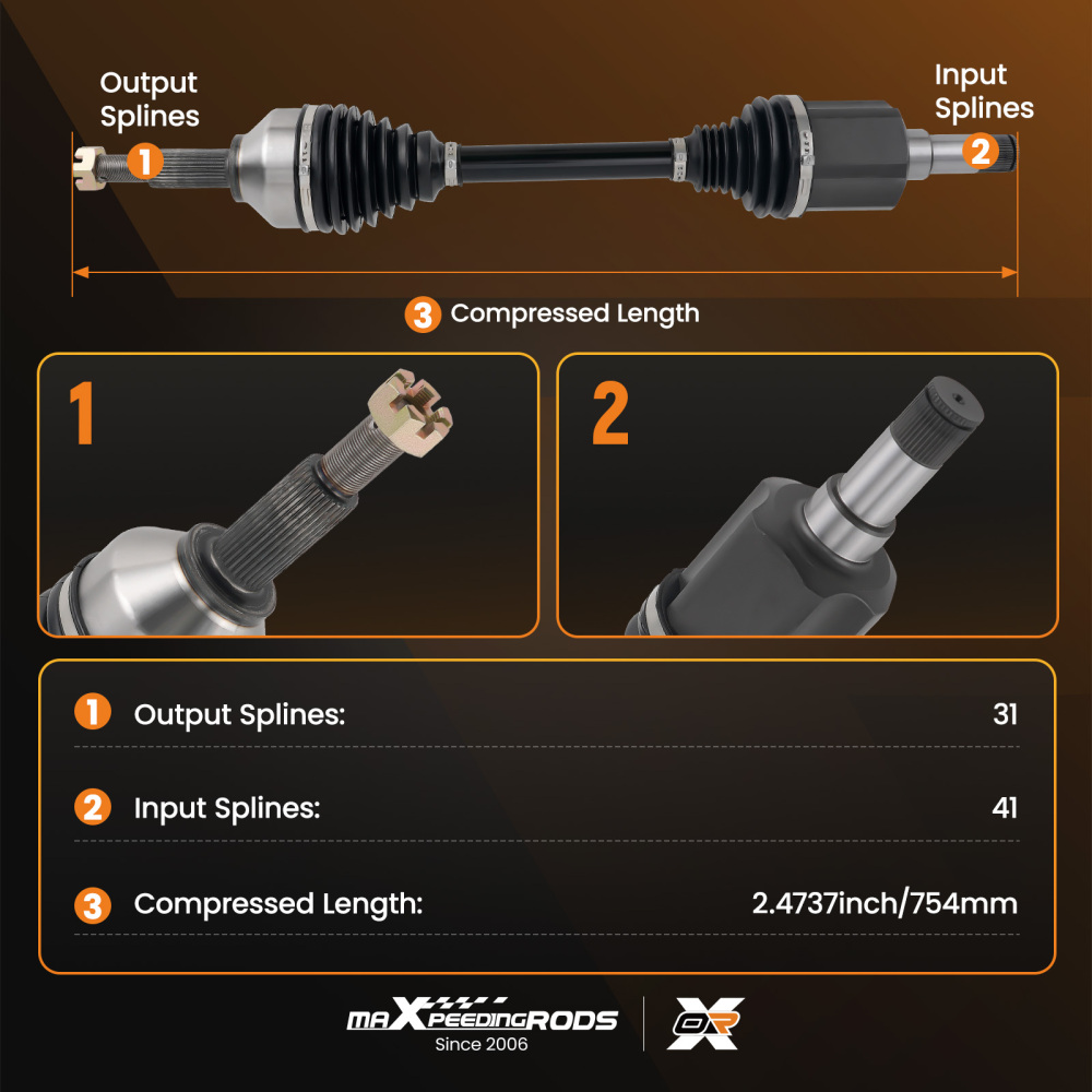 Front Drive Axle Left compatibile per Ford Transit V363 Platform 2.0 EcoBlue 2016-2022
