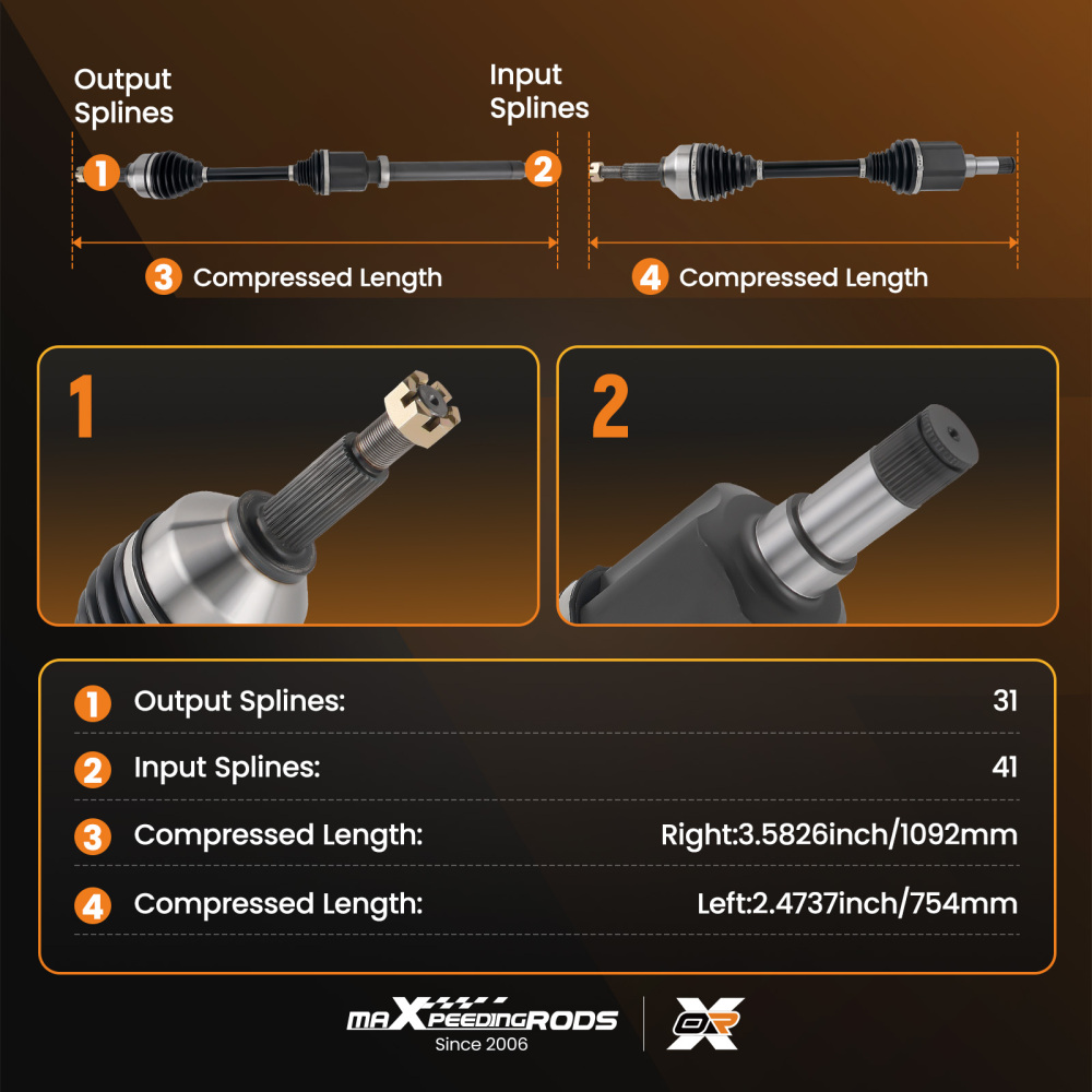 Albero CV Anteriore compatibile per Ford Transit/Tourneo Custom 2.2 TDCi 2012-15 218335