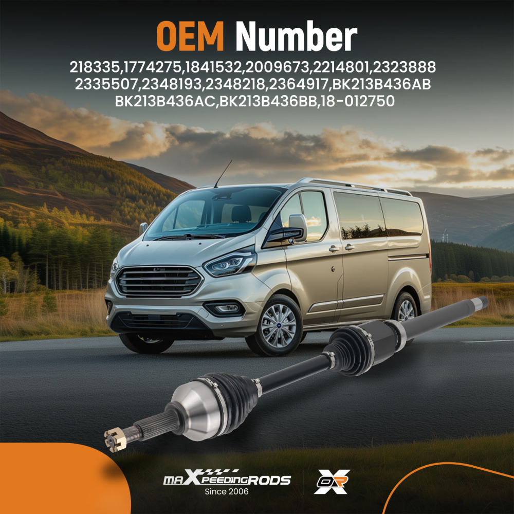 Drive Shaft Front Right compatible for Ford Tourneo Custom Transit V362 V363 2.0 2.2 218335