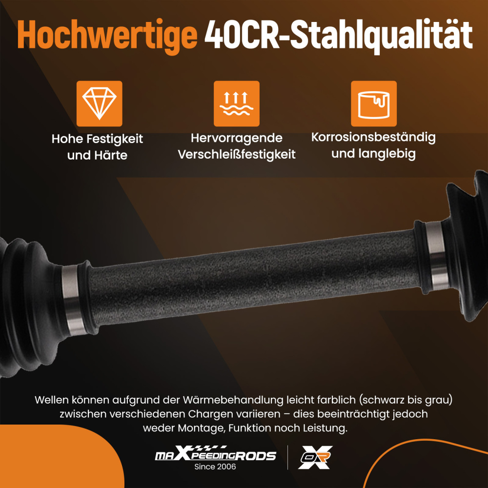 Drive Shaft Front Nearside compatible for Audi A1 1.2 TFSI 1.4 TFSI 2010-2018 - Manual