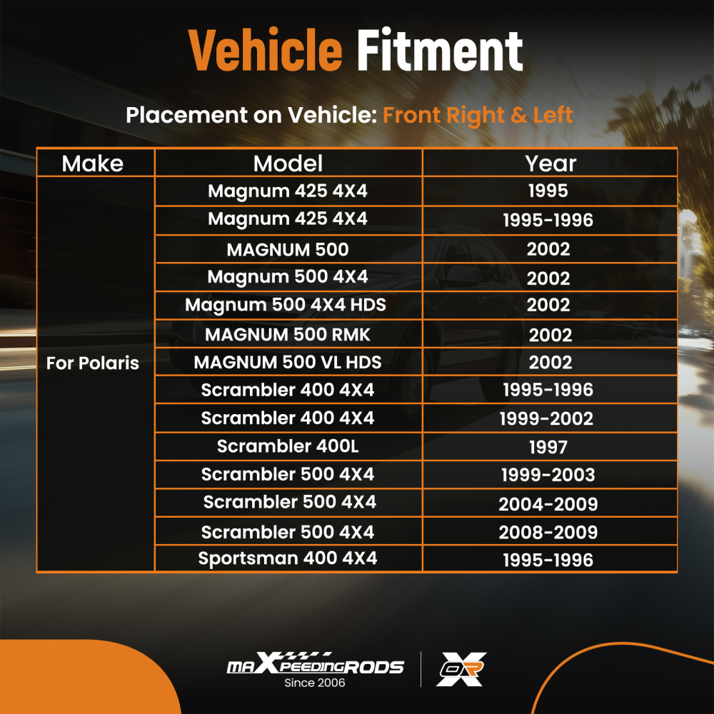 Pair Front Left Right CV Axle Drive Shaft compatible for Polaris Sportsman 335 400 400L 500