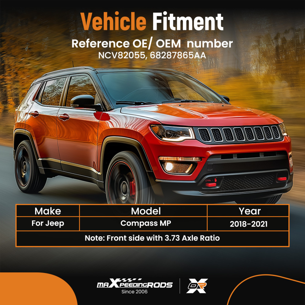 CV Axle Assembly Front compatible for Jeep Compass 2.4L with 3.73 Axle Ratio AWD 2018-2021