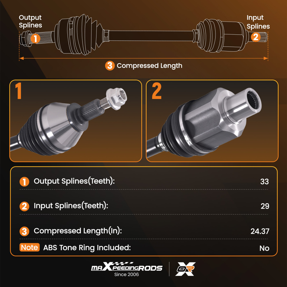 Front CV Axle Shaft Set compatible for Ram 1500 2012-2020 1500 Classic 2019-2020