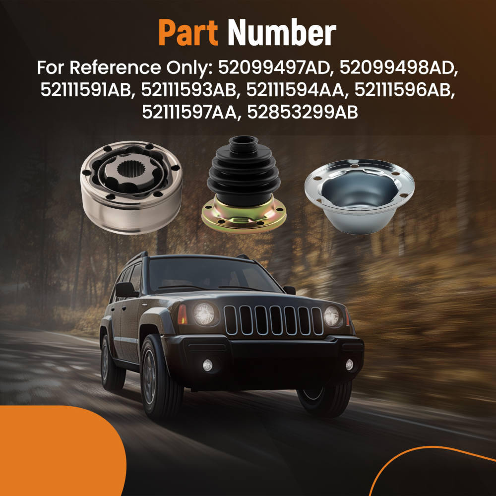 Front Prop-shaft CV Joint compatible for Jeep Grand Cherokee 98-07 Transfer compatible for case Side