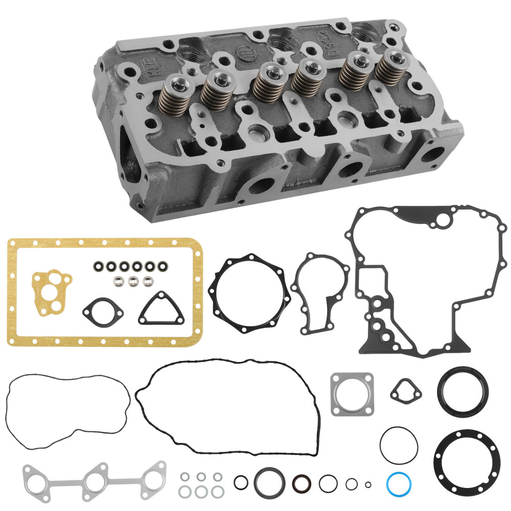 Complete Cylinder Head Assembly w/ Gasket Kit compatible for Kubota D902 Engine 1G962-03045