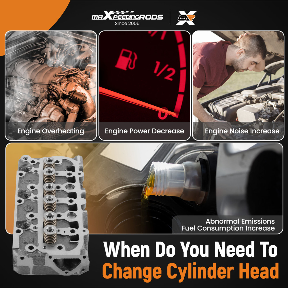 Complete Cylinder Head Assembly w/ Gasket Kit compatible for Kubota D902 Engine 1G962-03045