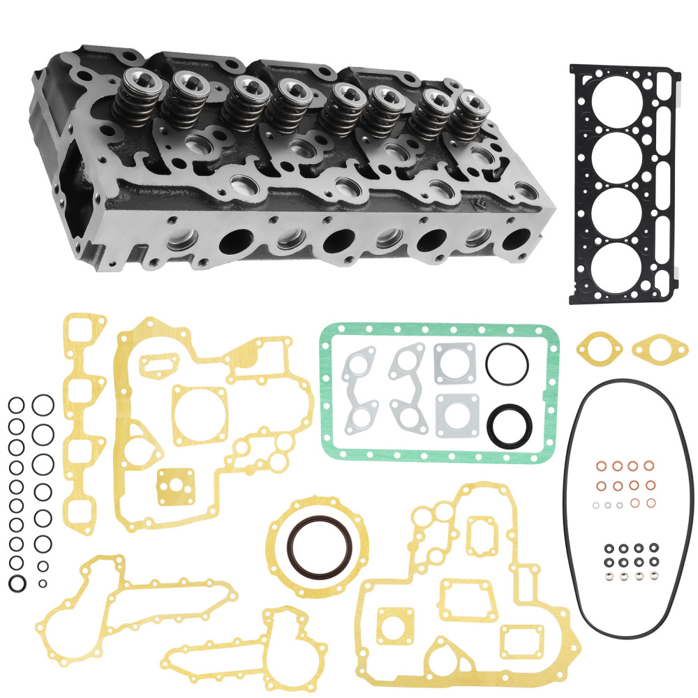 Complete Cylinder Head AssemblyGasket compatible for Kubota V2203 V2203T V2203E V2203B