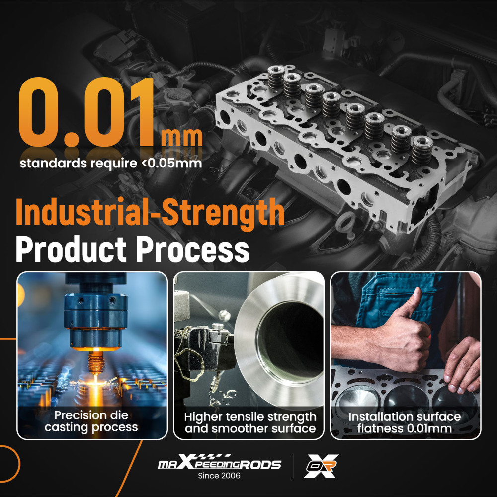 Complete Cylinder Head AssemblyGasket compatible for Kubota V2203 V2203T V2203E V2203B