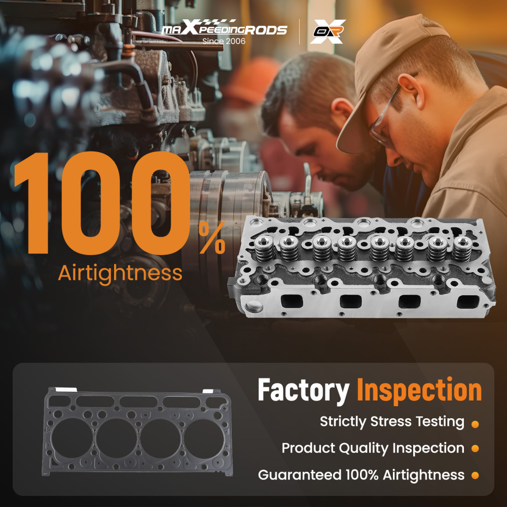 Complete Cylinder Head AssemblyGasket compatible for Kubota V2203 V2203T V2203E V2203B