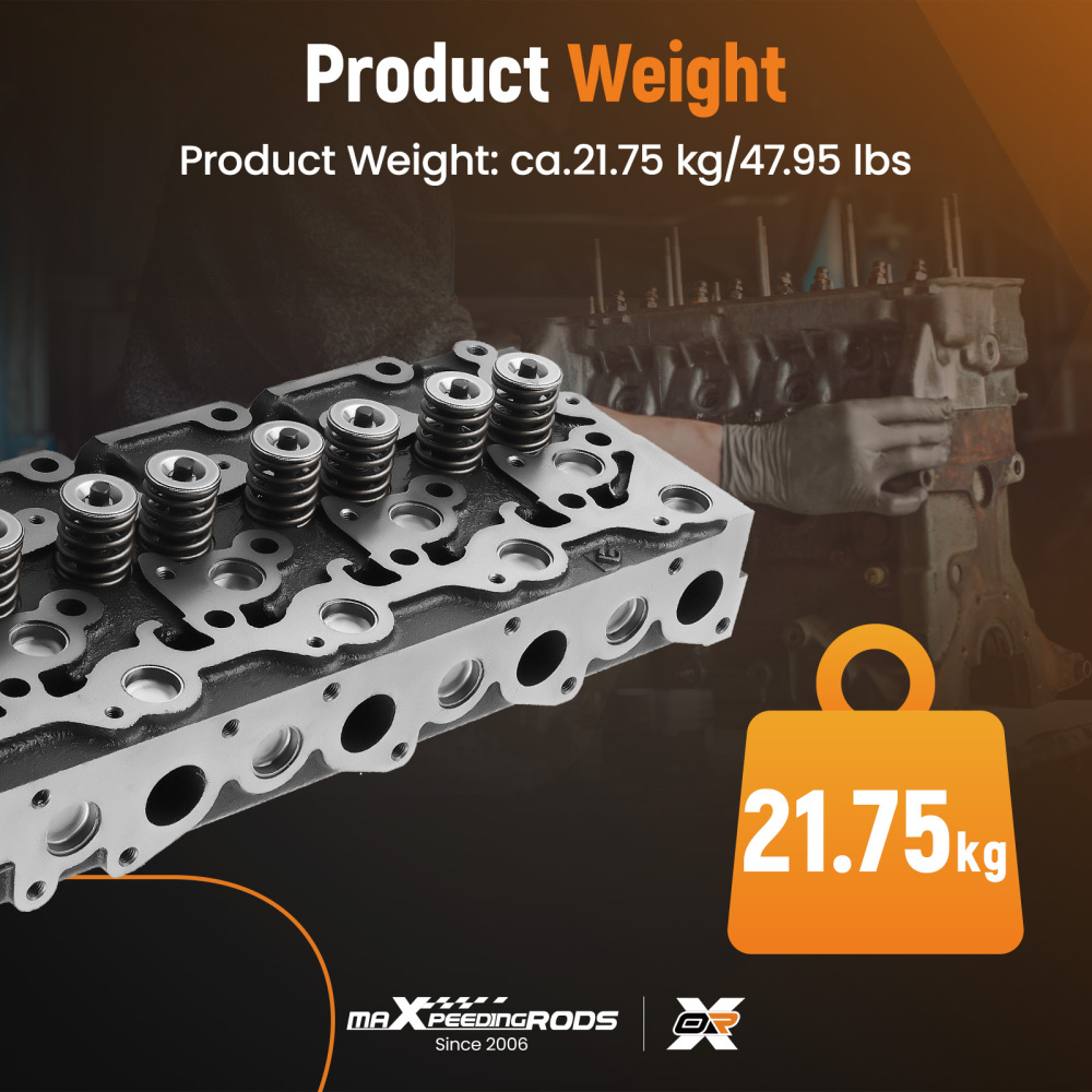 Complete Cylinder Head AssemblyGasket compatible for Kubota V2203 V2203T V2203E V2203B