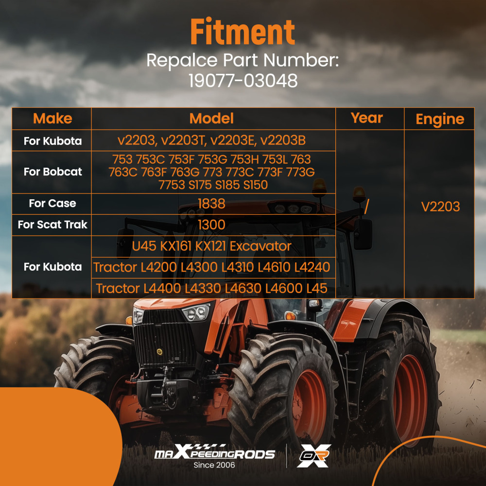 Complete Cylinder Head compatible for Kubota V2203 V2203T V2203E V2203B engine 19077-03048