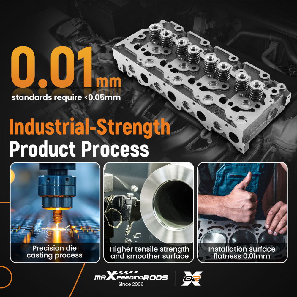 Complete Cylinder Head compatible for Kubota V2203 V2203T V2203E V2203B engine 19077-03048