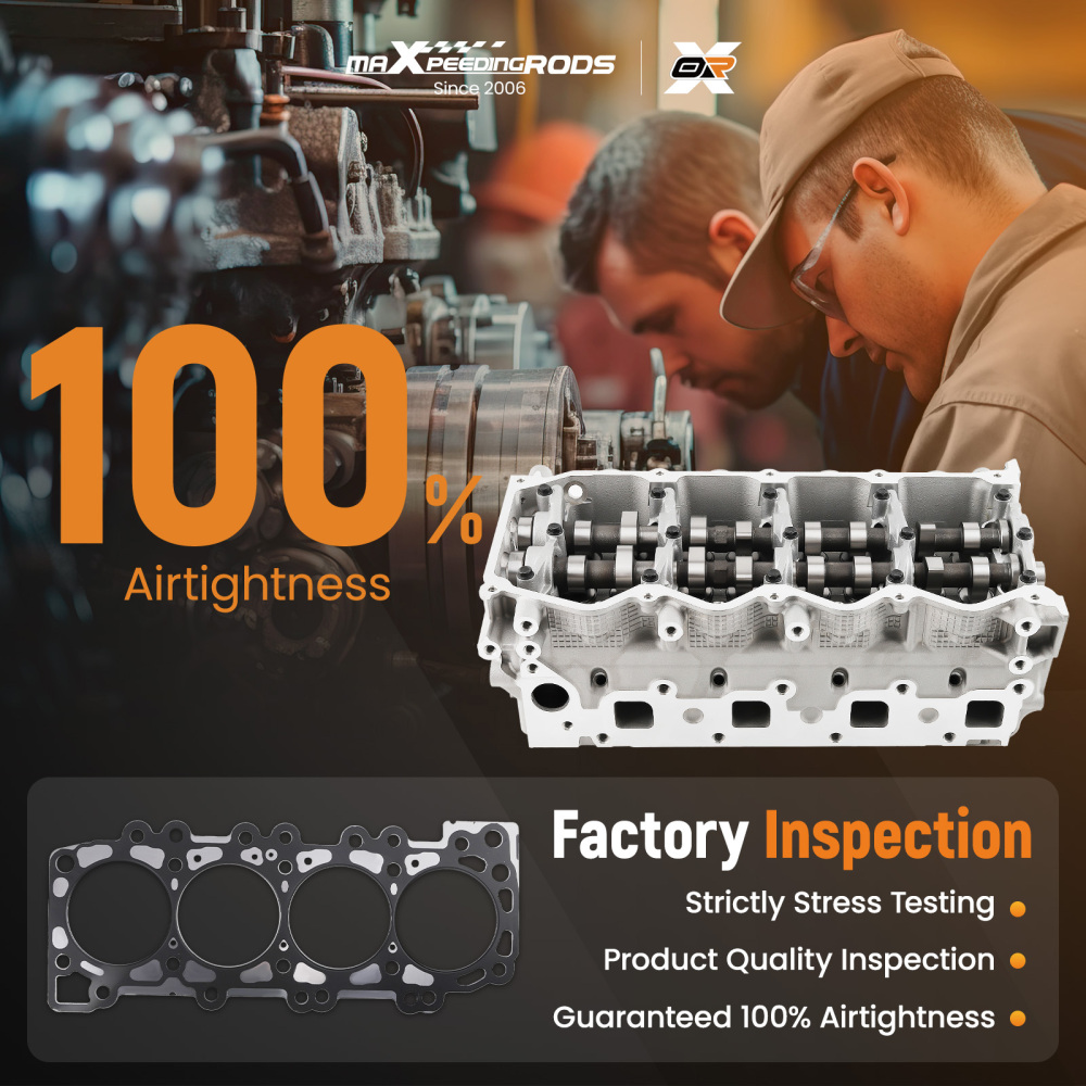 Comlete Cylinder Head + Full Gasket Kit compatible for Nissan Navara D40 D22 Pathfinder R51