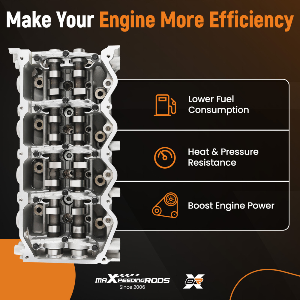 Comlete Cylinder Head + Full Gasket Kit compatible for Nissan Navara D40 D22 Pathfinder R51