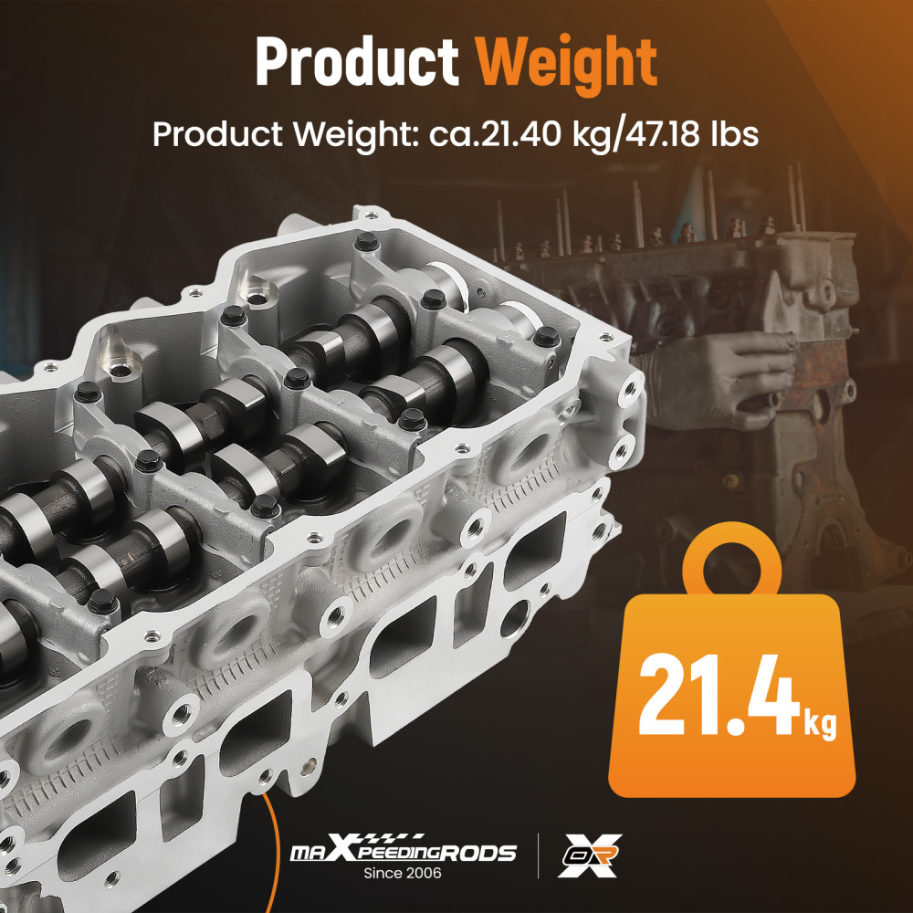 Comlete Cylinder Head + Full Gasket Kit compatible for Nissan Navara D40 D22 Pathfinder R51