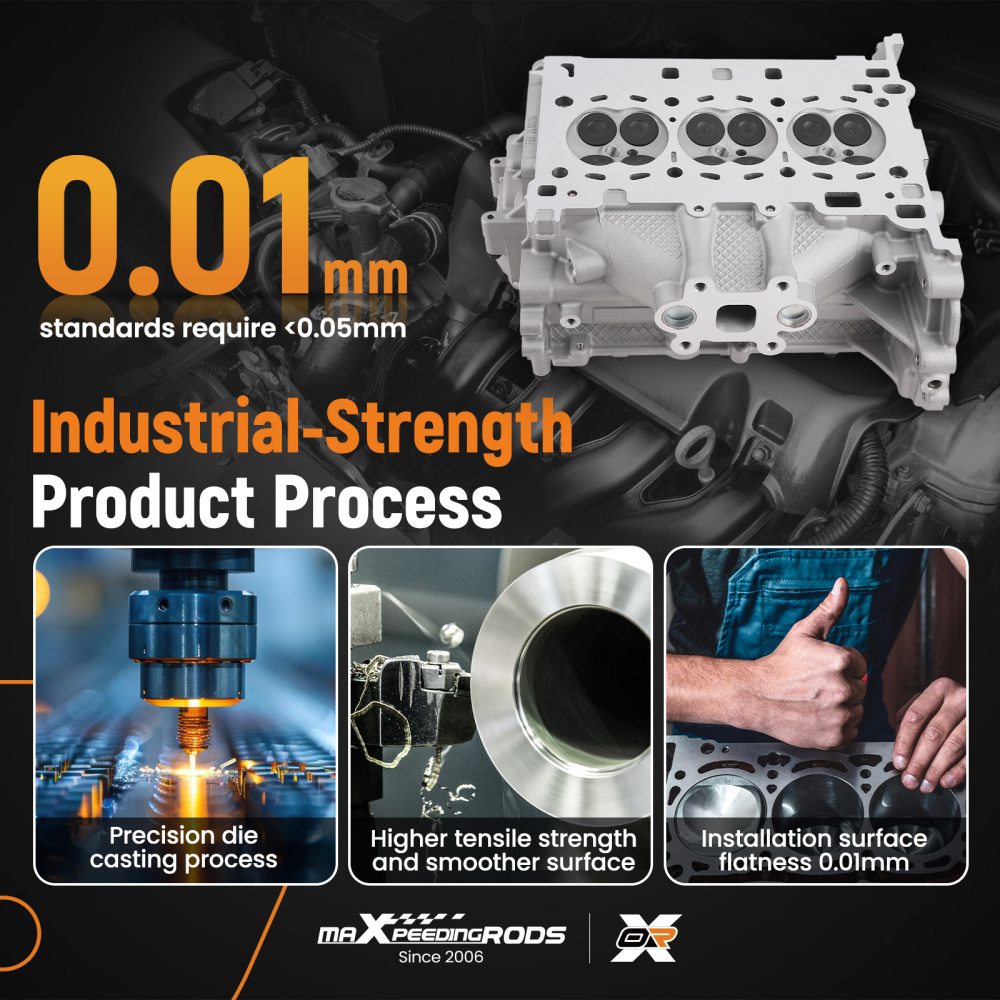 1765041 Cylinder Head Assembly compatible for Ford 1.0 Ecoboost Focus Fiesta M1DA M2DA SFJC