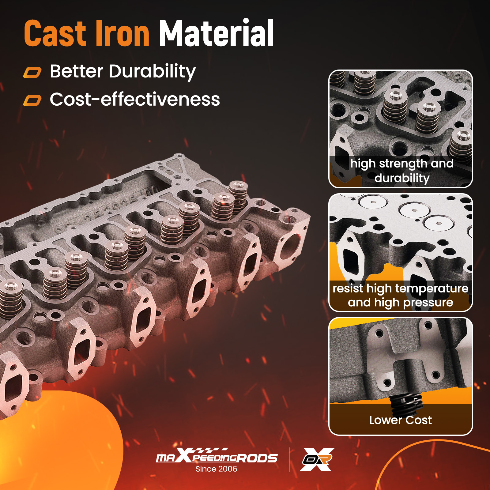 1x Cylinder Head Assembly compatible for Dodge Ram 2500 3500 5.9L