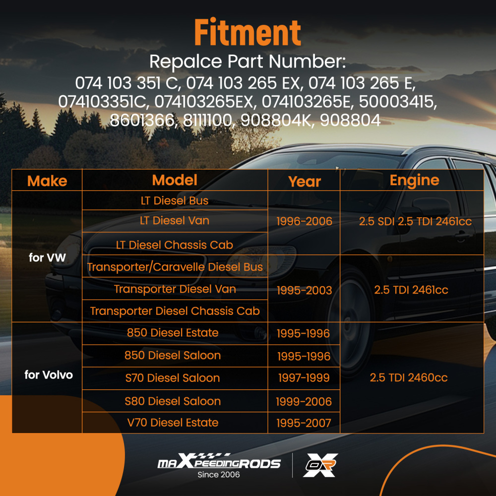Testa del cilindro compatibile per VW Transporter T4 LT 28-35 28-46 compatibile per Volvo 850 S70 2.5 TDI