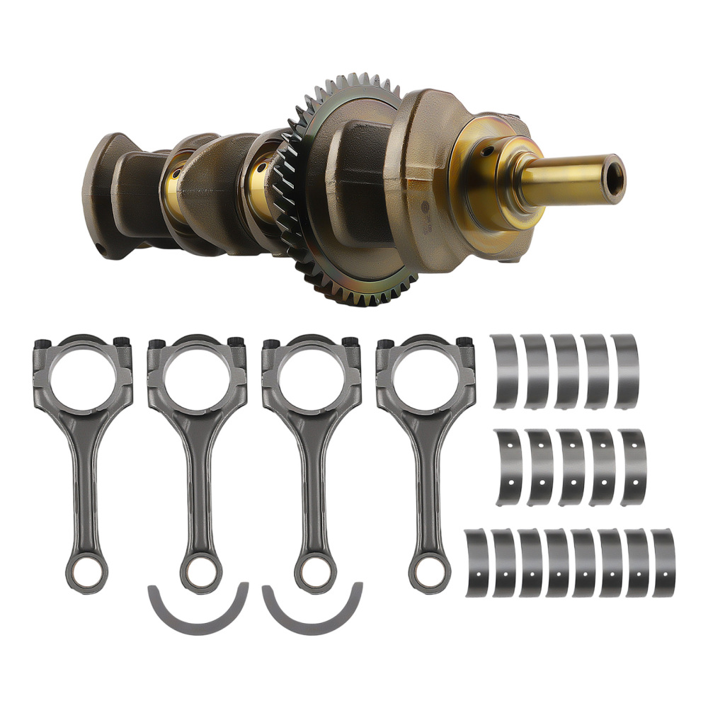 Cylinder Head + CrankshaftConnecting RodsMain Rod Bearings compatible for Toyota 2.4L