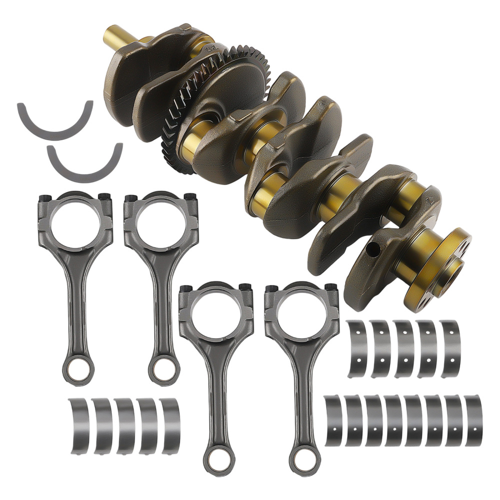 Cylinder Head + CrankshaftConnecting RodsMain Rod Bearings compatible for Toyota 2.4L