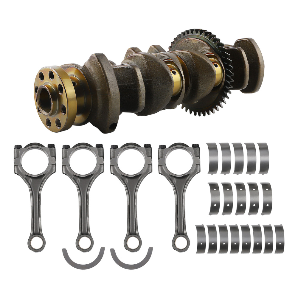 Cylinder Head + CrankshaftConnecting RodsMain Rod Bearings compatible for Toyota 2.4L