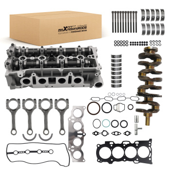 Cylinder Head + CrankshaftConnecting RodsMain Rod Bearings compatible for Toyota 2.4L