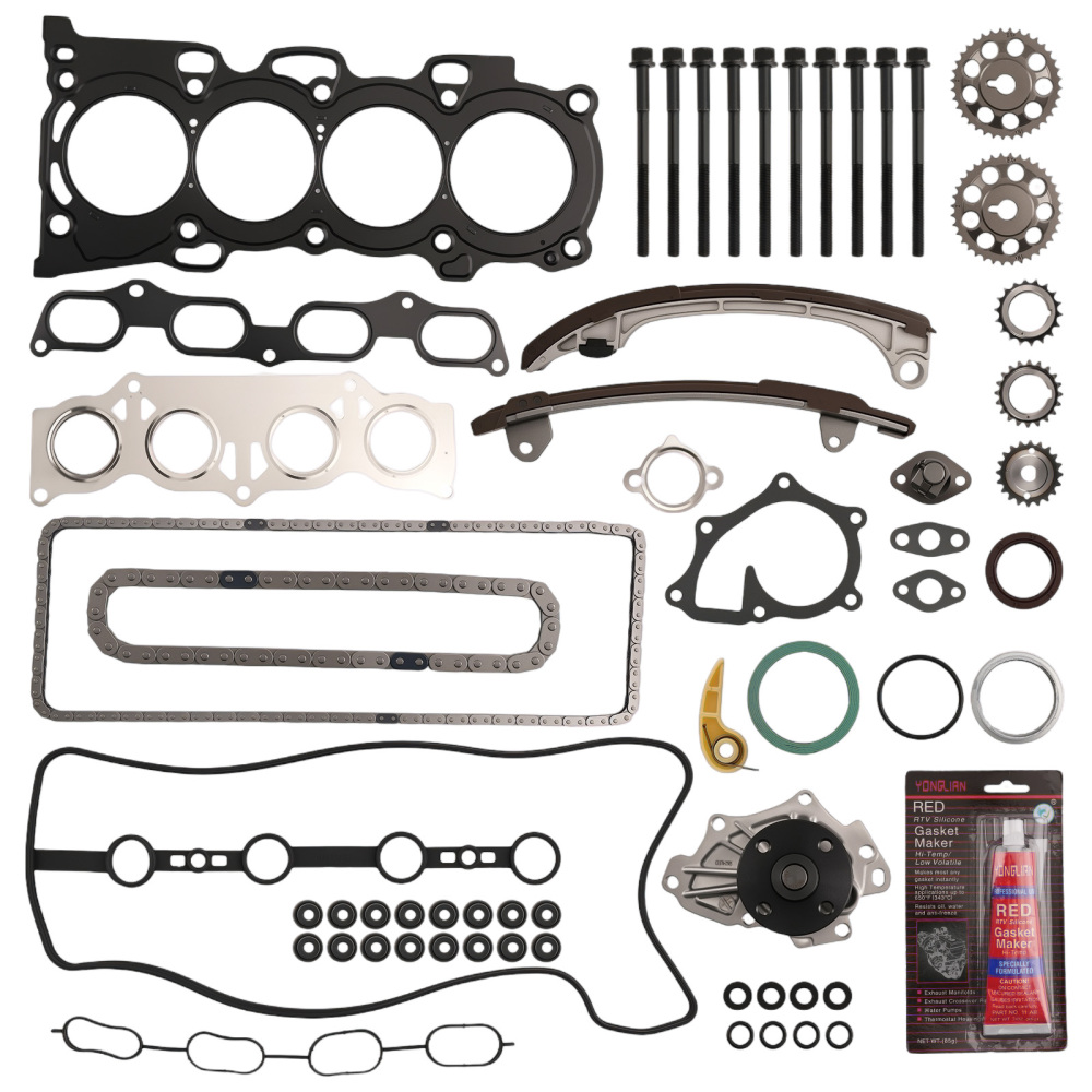 Cylinder Head Gasket SetTiming Chain Kit compatible for Toyota Camry RAV4 2.4L 2AZFE