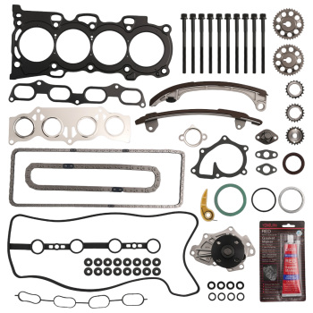 Cylinder Head Gasket SetTiming Chain Kit compatible for Toyota Camry RAV4 2.4L 2AZFE