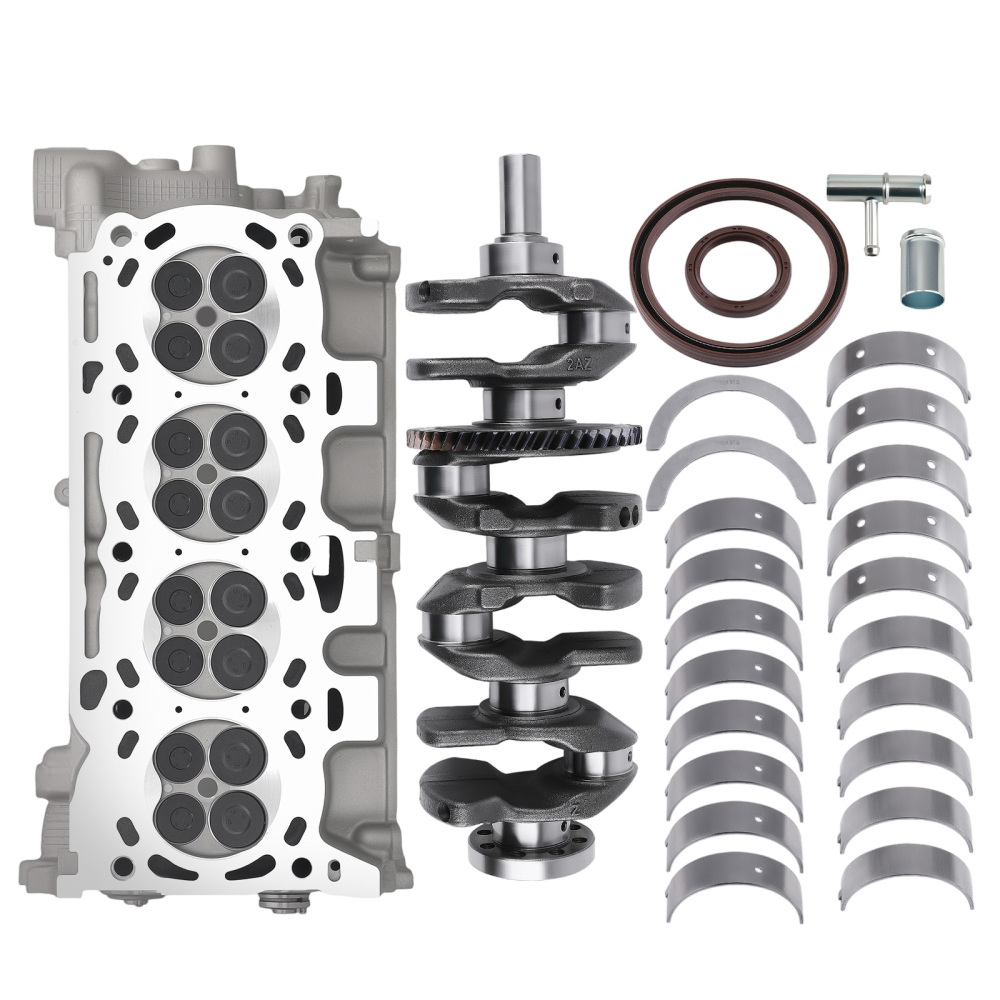 Cylinder Head w/ Crankshaft Bearings Set compatible for Toyota Camry Highlander 2.4L 2AZ-FE