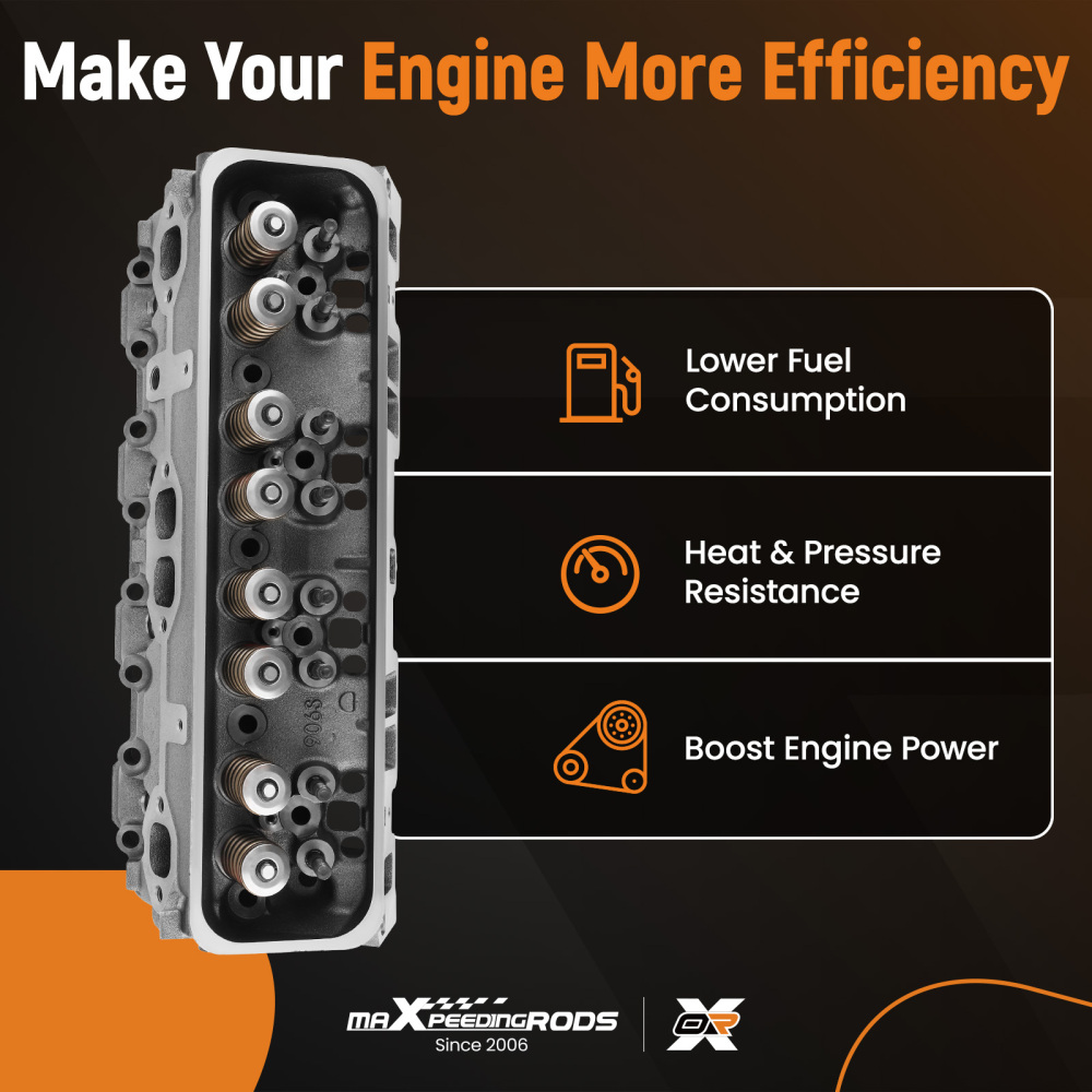 Complete Cylinder Head for CGMC compatible for Cadillac hevy 5.7L 350Cu. V8 OHV 10239906