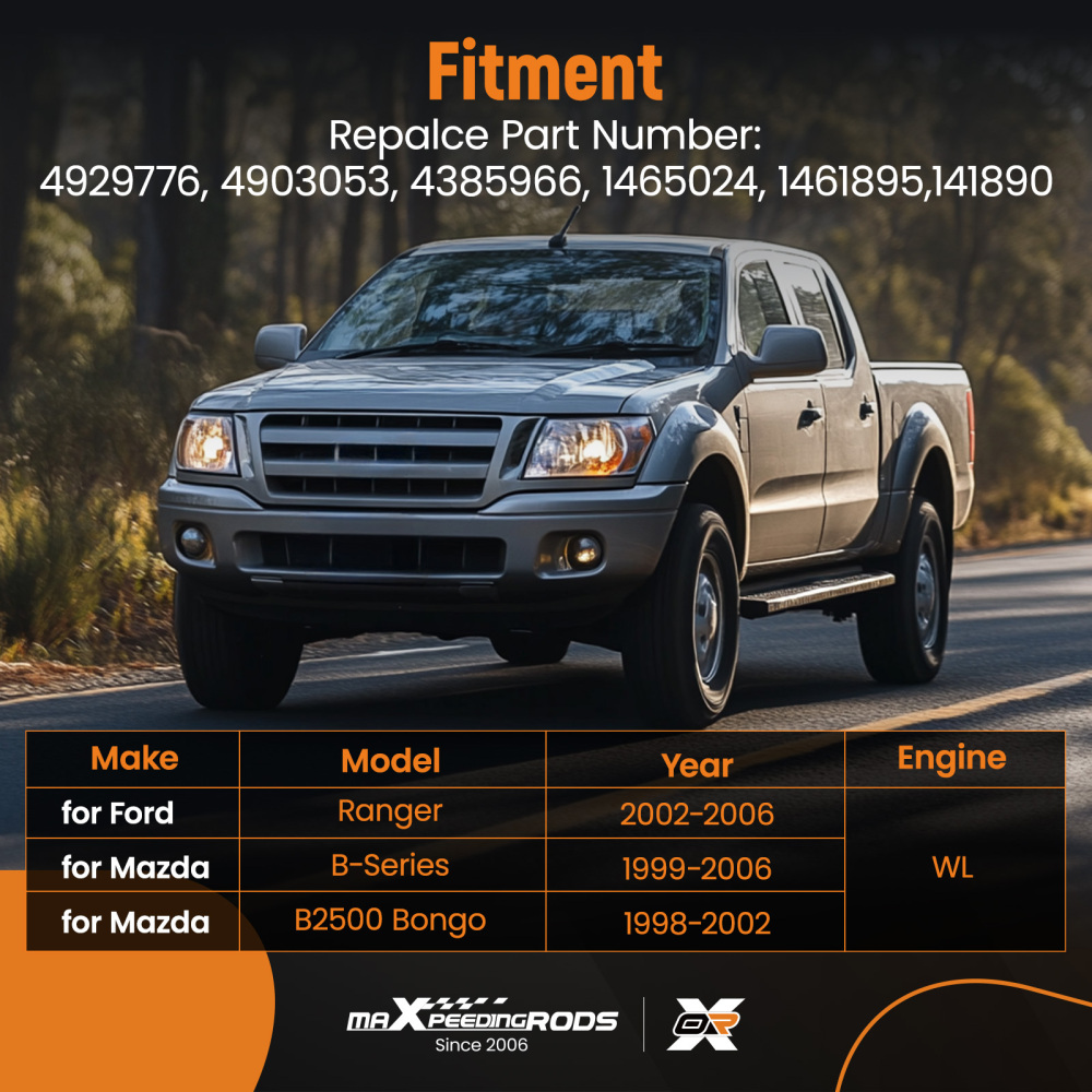 Bare Cylinder Head compatible for Ford Ranger Mazda B2500 Bongo 2.5L WL WL-T 4929776