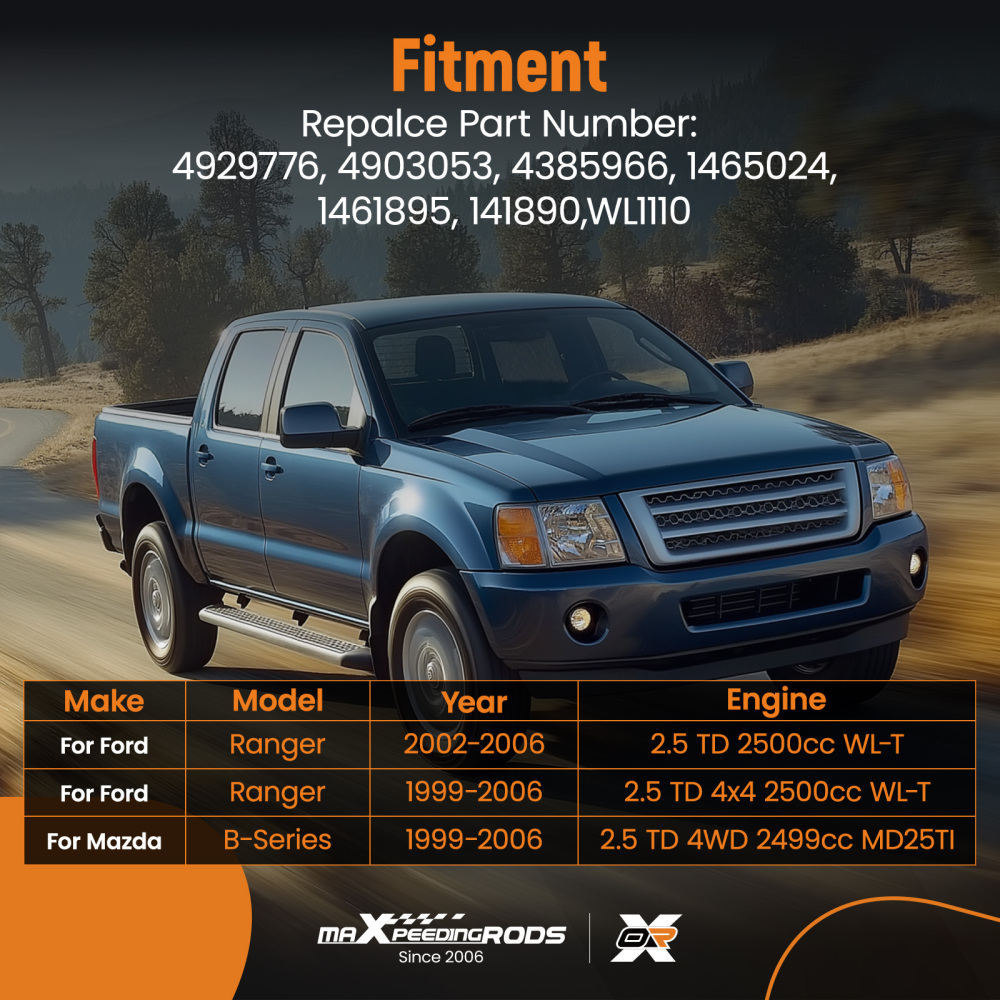 4929776 Complete Cylinder Head compatible for Ford Ranger Mazda B-Series 2.5L WL-T MD25TI