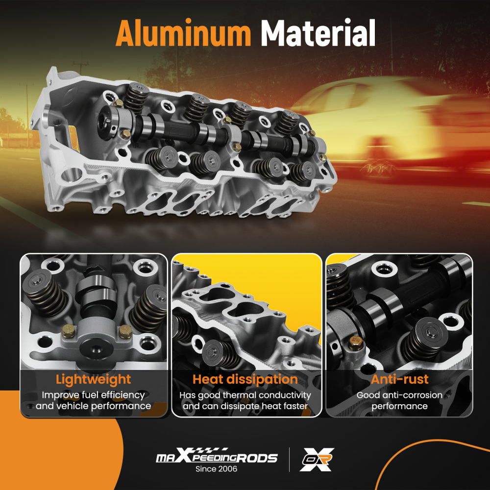 Complete Cylinder Head compatible for Toyota Pickup compatible for 4Runner Celica 22R 2.4L 1985-1995