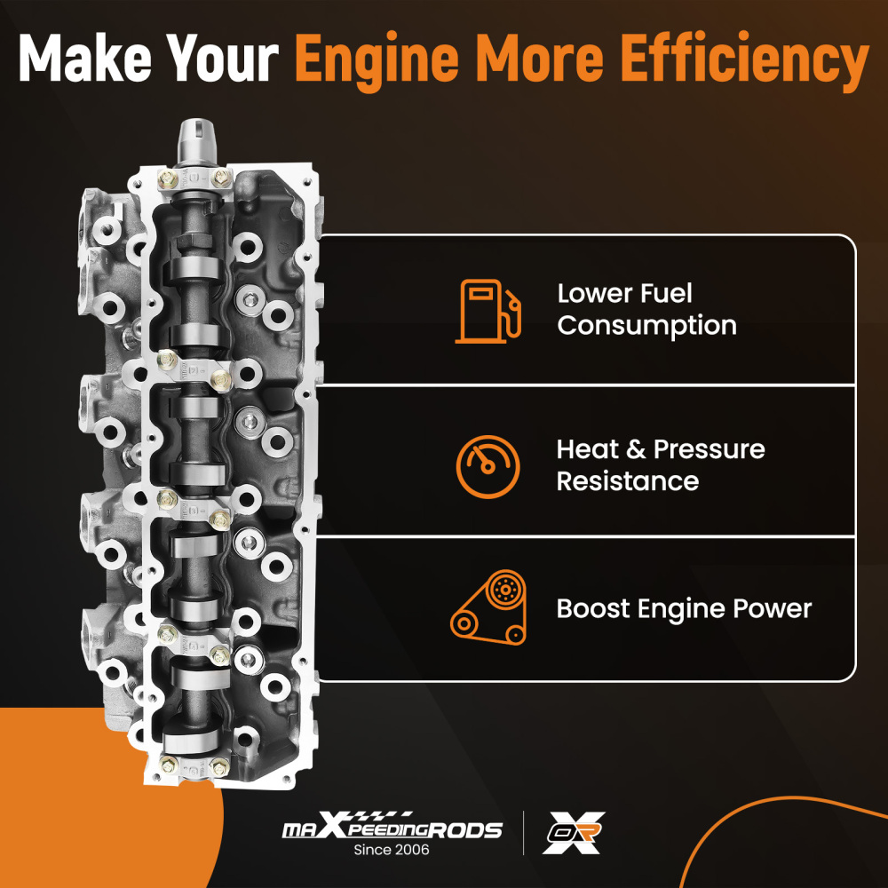 Cylinder Head compatible for Toyota 4Runner Hilux Prado compatible for Land Cruiser 1KZ-T 1KZ-TE Aluminum