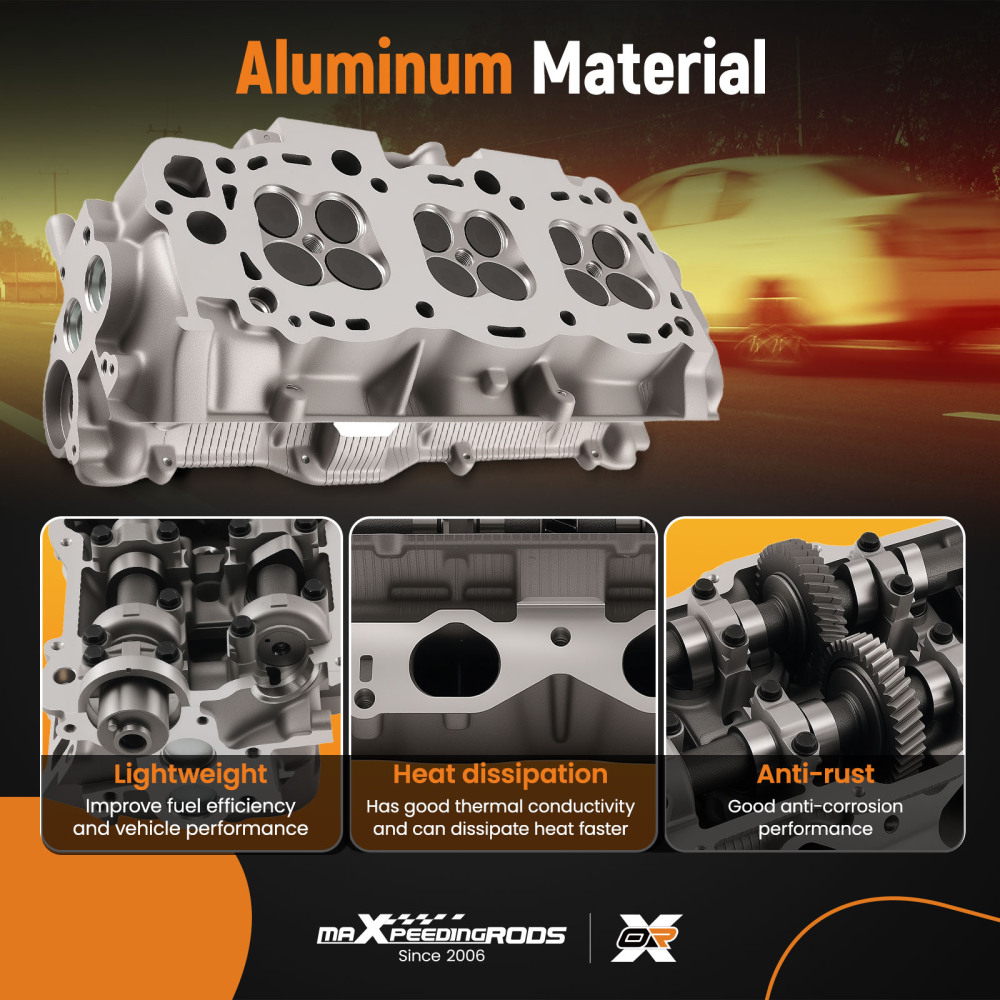 5VZFE Cylinder Head L+R compatible for Toyota T100 compatible for Tacoma 4runner Tundra 3.4L V6 DOHC 95-04