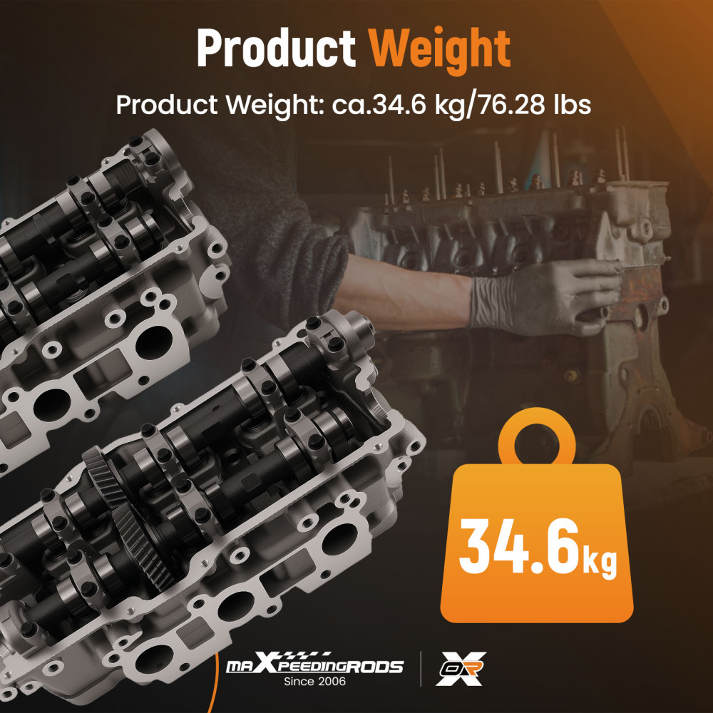 5VZFE Cylinder Head L+R compatible for Toyota T100 compatible for Tacoma 4runner Tundra 3.4L V6 DOHC 95-04