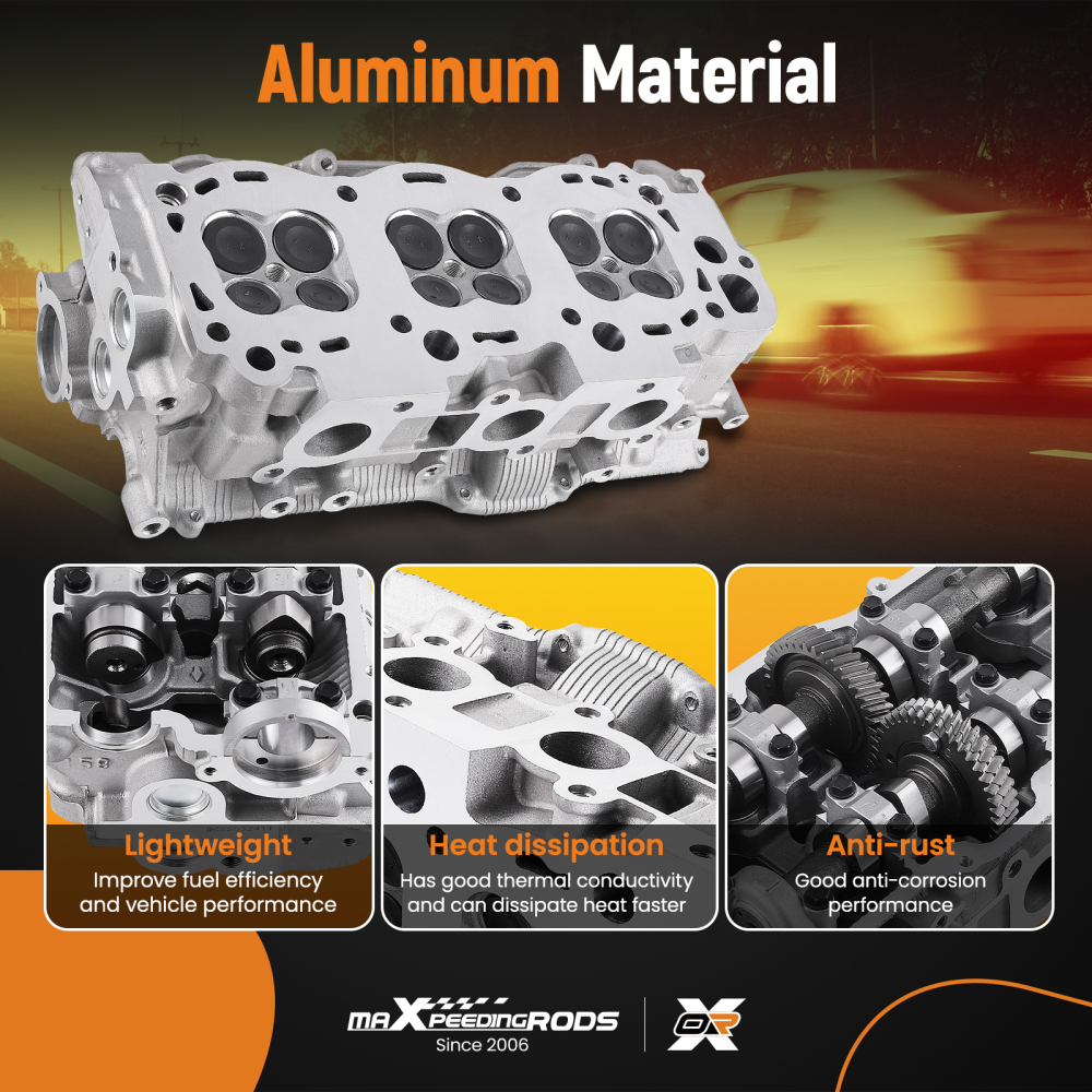 LeftRight Cylinder Head Assembly compatible for Toyota 4runner Tacoma 3.4L V6 DOHC 5VZFE