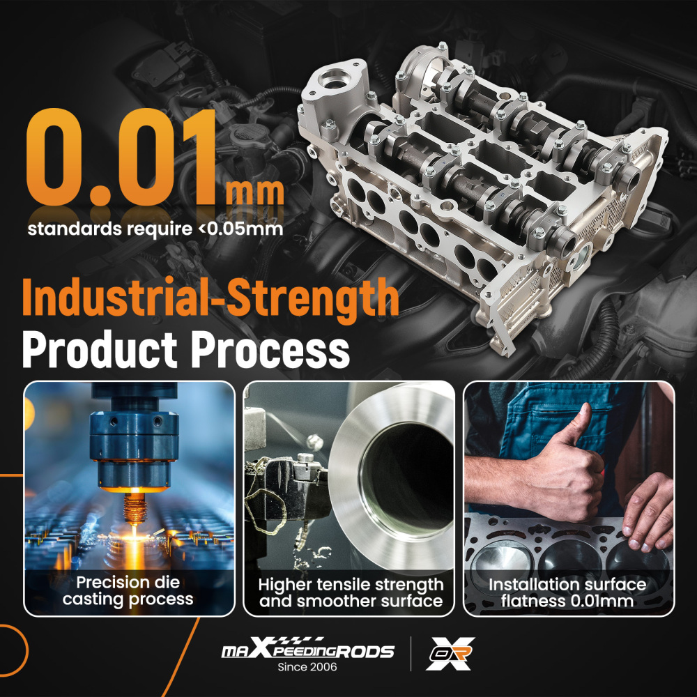 Complete Engine Cylinder Head Assembly compatible for Ford Focus 2015-2018 1.0L CM5Z-6049-E