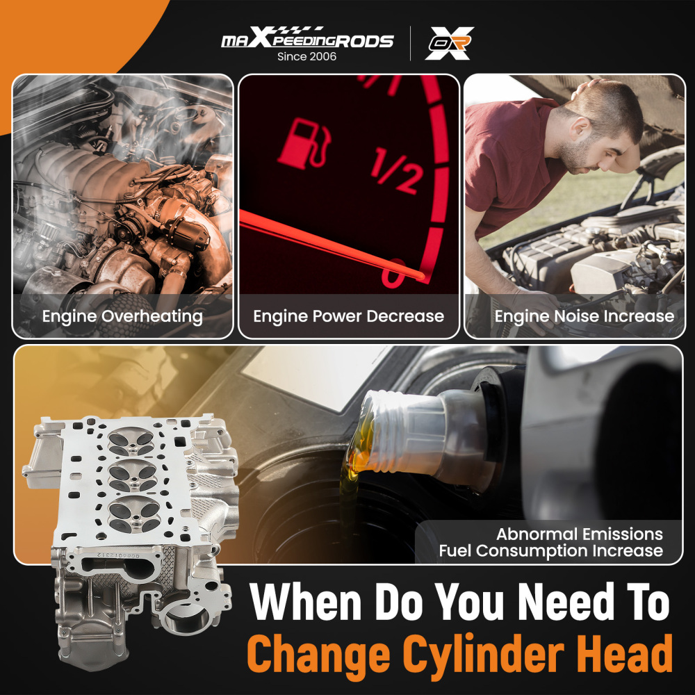 Complete Engine Cylinder Head Assembly compatible for Ford Focus 2015-2018 1.0L CM5Z-6049-E