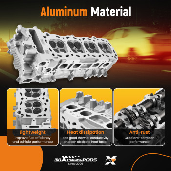 Full Cylinder Head w/Bolts compatible for Toyota Hilux compatible for LandCruiser Prado 2.7L 3RZ-FE 8 port