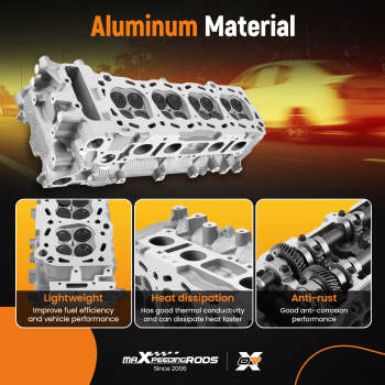 Full Cylinder Head w/Bolts compatible for Toyota Hilux compatible for LandCruiser Prado 2.7L 3RZ-FE 8 port